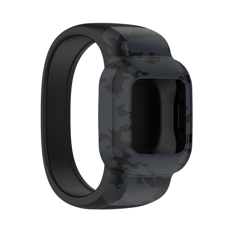 For Garmin Vivofit JR3 No Buckle Silicone Printing Replacement Watchband, S, L