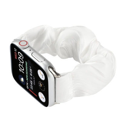 Shell Pattern Hair Ring Cloth Watch Strap, For Apple Watch Ultra 49mm / Series 8&7 45mm / SE 2&6&SE&5&4 44mm / 3&2&1 42mm, For Apple Watch Series 8&7 41mm / SE 2&6&SE&5&4 40mm / 3&2&1 38mm����������������������������������������������������������������...