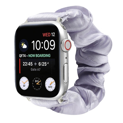 Shell Pattern Hair Ring Cloth Watch Strap, For Apple Watch Ultra 49mm / Series 8&7 45mm / SE 2&6&SE&5&4 44mm / 3&2&1 42mm, For Apple Watch Series 8&7 41mm / SE 2&6&SE&5&4 40mm / 3&2&1 38mm����������������������������������������������������������������...