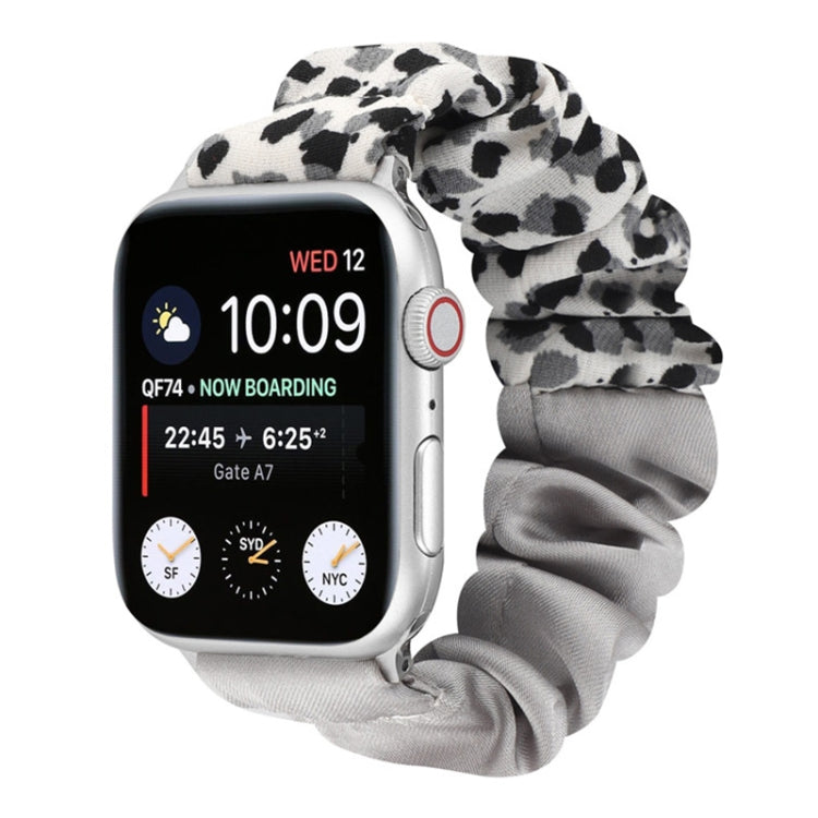 Butterfly Pattern Hair Ring Cloth Watch Strap, For Apple Watch Ultra 49mm / Series 8&7 45mm / SE 2&6&SE&5&4 44mm / 3&2&1 42mm, For Apple Watch Series 8&7 41mm / SE 2&6&SE&5&4 40mm / 3&2&1 38mm������������������������������������������������������������...