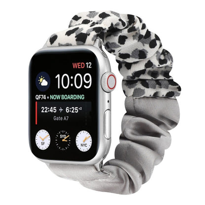 Butterfly Pattern Hair Ring Cloth Watch Strap, For Apple Watch Ultra 49mm / Series 8&7 45mm / SE 2&6&SE&5&4 44mm / 3&2&1 42mm, For Apple Watch Series 8&7 41mm / SE 2&6&SE&5&4 40mm / 3&2&1 38mm������������������������������������������������������������...