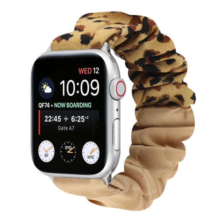 Butterfly Pattern Hair Ring Cloth Watch Strap, For Apple Watch Ultra 49mm / Series 8&7 45mm / SE 2&6&SE&5&4 44mm / 3&2&1 42mm, For Apple Watch Series 8&7 41mm / SE 2&6&SE&5&4 40mm / 3&2&1 38mm������������������������������������������������������������...