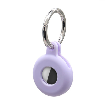 Hollow Anti-scratch Silicone Shockproof Protective Cover Case with Keychain Hook Loop, For AirTag