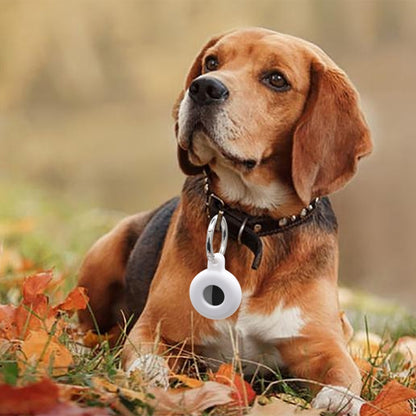 Hollow Anti-scratch Silicone Shockproof Protective Cover Case with Keychain Hook Loop, For AirTag