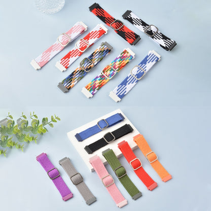 Universal Adjustable Nylon Braided Elasticity Replacement Strap Watchband, 20mm, 22mm