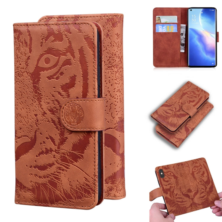 Tiger Embossing Pattern Horizontal Flip Leather Case with Holder & Card Slots & Wallet, For OPPO A15 / A15S, For OPPO A55 5G / A54 4G, For OPPO Realme V11 5G, For OPPO A74 4G / F19 4G, For OPPO A92S / Reno4 Z 5G, For OPPO A94 4G / F19 Pro              ...