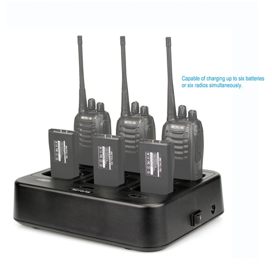 RETEVIS RTC777 Six-Way Walkie Talkie Charger for Retevis H777,, RTC777 AU Plug, RTC777 US Plug, RTC777 EU Plug, RTC777 UK Plug