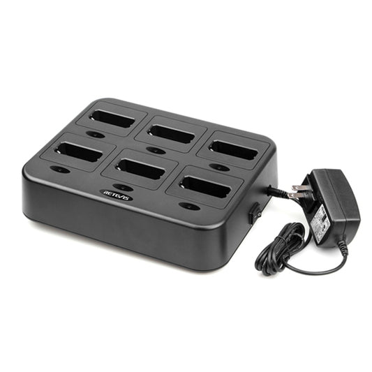Chargeur de talkie-walkie six voies multifonction RETEVIS RTC22 pour Retevis RT22, RTC22 prise US, RTC22 prise EU
