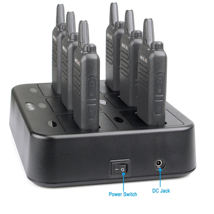 RETEVIS RTC22 Multi-function Six-Way Walkie Talkie Charger for Retevis RT22,, RTC22 US Plug, RTC22 EU Plug