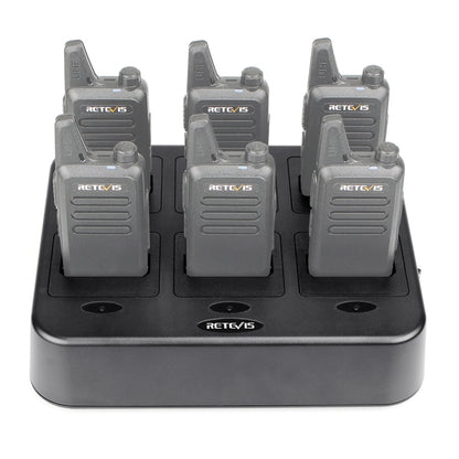 RETEVIS RTC22 Multi-function Six-Way Walkie Talkie Charger for Retevis RT22,, RTC22 US Plug, RTC22 EU Plug