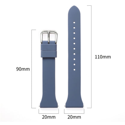 T-shaped Buckle Silicone Replacement Strap Watchband, 20mm, 22mm