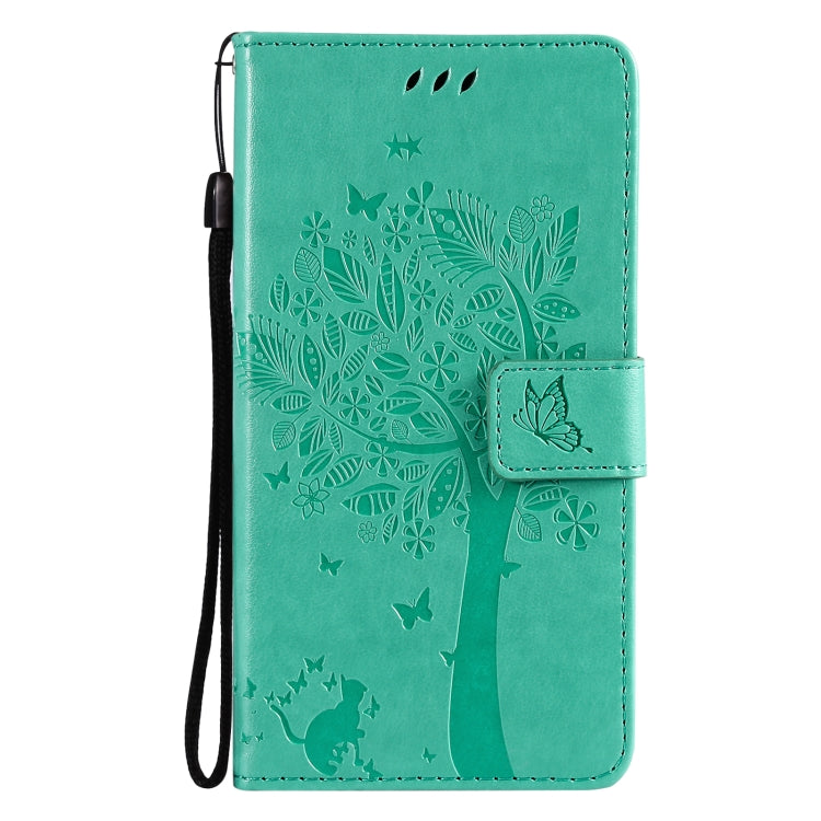 Tree & Cat Pattern Pressed Printing Horizontal Flip PU Leather Case with Holder & Card Slots & Wallet & Lanyard, For LG Stylo 7 5G / 4G, For OPPO F19 / A74 4G, For OPPO A93 5G / A74 5G, For OPPO A94 4G / F19 Pro / Reno 5F                               ...