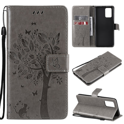 Tree & Cat Pattern Pressed Printing Horizontal Flip PU Leather Case with Holder & Card Slots & Wallet & Lanyard, For LG Stylo 7 5G / 4G, For OPPO F19 / A74 4G, For OPPO A93 5G / A74 5G, For OPPO A94 4G / F19 Pro / Reno 5F                               ...