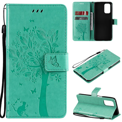 Tree & Cat Pattern Pressed Printing Horizontal Flip PU Leather Case with Holder & Card Slots & Wallet & Lanyard, For LG Stylo 7 5G / 4G, For OPPO F19 / A74 4G, For OPPO A93 5G / A74 5G, For OPPO A94 4G / F19 Pro / Reno 5F                               ...