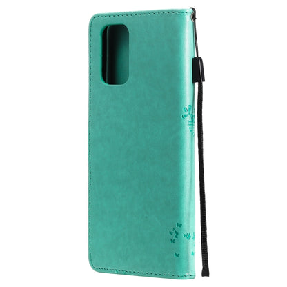 Tree & Cat Pattern Pressed Printing Horizontal Flip PU Leather Case with Holder & Card Slots & Wallet & Lanyard, For Xiaomi Redmi Note 10 4G, For Xiaomi Redmi Note 10 Pro, For Samsung Galaxy A32 4G, For Samsung Galaxy S21 FE, For Xiaomi Mi 11 Lite 5G  ...
