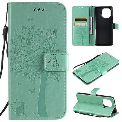 Tree & Cat Pattern Pressed Printing Horizontal Flip PU Leather Case with Holder & Card Slots & Wallet & Lanyard, For Xiaomi Redmi Note 10 4G, For Xiaomi Redmi Note 10 Pro, For Samsung Galaxy A32 4G, For Samsung Galaxy S21 FE, For Xiaomi Mi 11 Lite 5G  ...
