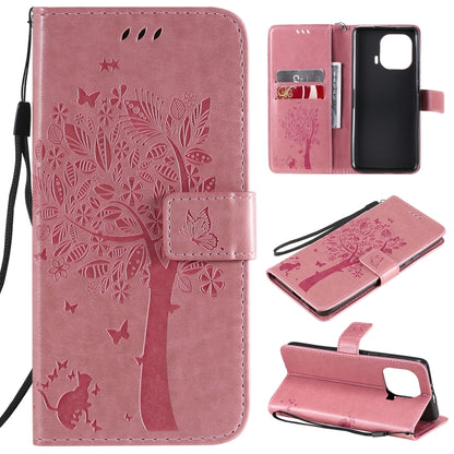 Tree & Cat Pattern Pressed Printing Horizontal Flip PU Leather Case with Holder & Card Slots & Wallet & Lanyard, For Xiaomi Redmi Note 10 4G, For Xiaomi Redmi Note 10 Pro, For Samsung Galaxy A32 4G, For Samsung Galaxy S21 FE, For Xiaomi Mi 11 Lite 5G  ...