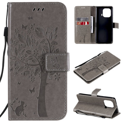 Tree & Cat Pattern Pressed Printing Horizontal Flip PU Leather Case with Holder & Card Slots & Wallet & Lanyard, For Xiaomi Redmi Note 10 4G, For Xiaomi Redmi Note 10 Pro, For Samsung Galaxy A32 4G, For Samsung Galaxy S21 FE, For Xiaomi Mi 11 Lite 5G  ...