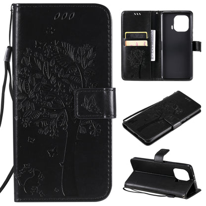 Tree & Cat Pattern Pressed Printing Horizontal Flip PU Leather Case with Holder & Card Slots & Wallet & Lanyard, For Xiaomi Redmi Note 10 4G, For Xiaomi Redmi Note 10 Pro, For Samsung Galaxy A32 4G, For Samsung Galaxy S21 FE, For Xiaomi Mi 11 Lite 5G  ...
