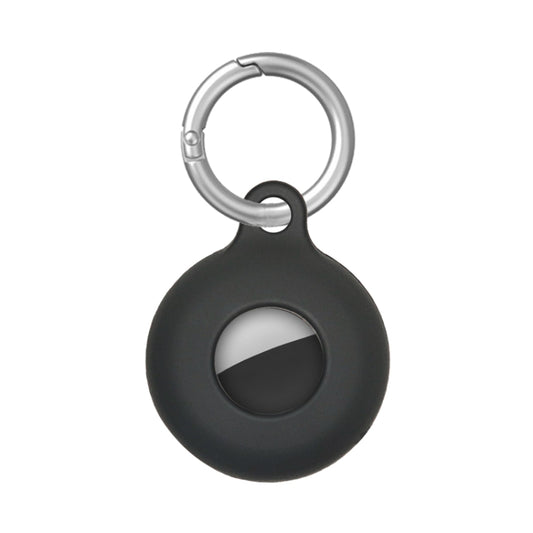 Étui de protection double face en silicone antichoc, creux et anti-rayures, avec boucle porte-clés et crochet, pour AirTag