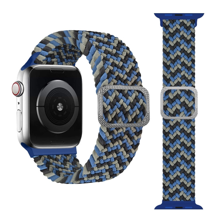 Buckle Braided Elastic Strap Watch Band For Apple Watch Series 9&8&7 41mm / SE 3&SE 2&6&SE&5&4 40mm / 3&2&1 38mm(Rainbow Color), For Apple Watch Series 8&7 41mm / SE 2&6&SE&5&4 40mm / 3&2&1 38mm                                                          ...