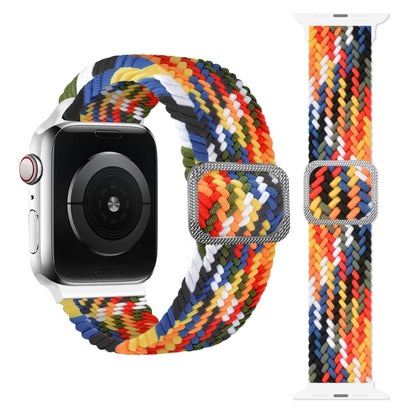 Buckle Braided Elastic Strap Watch Band For Apple Watch Series 9&8&7 41mm / SE 3&SE 2&6&SE&5&4 40mm / 3&2&1 38mm(Rainbow Color), For Apple Watch Ultra 49mm / Series 8&7 45mm / SE 2&6&SE&5&4 44mm / 3&2&1 42mm                                             ...