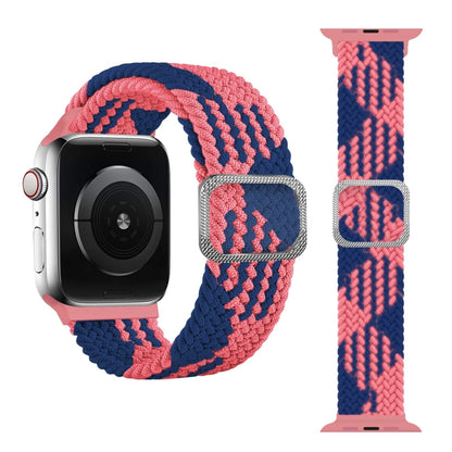 Buckle Braided Elastic Strap Watch Band For Apple Watch Series 9&8&7 41mm / SE 3&SE 2&6&SE&5&4 40mm / 3&2&1 38mm(Rainbow Color), For Apple Watch Ultra 49mm / Series 8&7 45mm / SE 2&6&SE&5&4 44mm / 3&2&1 42mm                                             ...