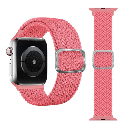 Buckle Braided Elastic Strap Watch Band For Apple Watch Series 9&8&7 41mm / SE 3&SE 2&6&SE&5&4 40mm / 3&2&1 38mm(Rainbow Color), For Apple Watch Ultra 49mm / Series 8&7 45mm / SE 2&6&SE&5&4 44mm / 3&2&1 42mm                                             ...