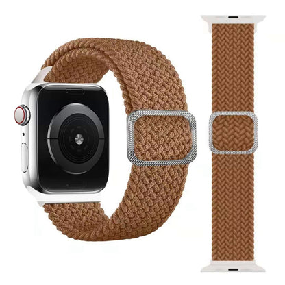 Buckle Braided Elastic Strap Watch Band For Apple Watch Series 9&8&7 41mm / SE 3&SE 2&6&SE&5&4 40mm / 3&2&1 38mm(Rainbow Color), For Apple Watch Series 8&7 41mm / SE 2&6&SE&5&4 40mm / 3&2&1 38mm                                                          ...