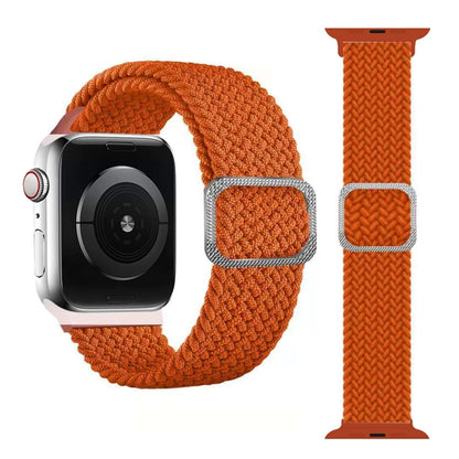 Buckle Braided Elastic Strap Watch Band For Apple Watch Series 9&8&7 41mm / SE 3&SE 2&6&SE&5&4 40mm / 3&2&1 38mm(Rainbow Color), For Apple Watch Series 8&7 41mm / SE 2&6&SE&5&4 40mm / 3&2&1 38mm                                                          ...