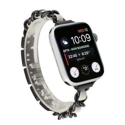 Small Waist Seven Beads Stainless Steel Strap Watchband For Apple Watch Series 6 & SE &, For Apple Watch Ultra 49mm / Series 8&7 45mm / SE 2&6&SE&5&4 44mm / 3&2&1 42mm, For Apple Watch Series 8&7 41mm / SE 2&6&SE&5&4 40mm / 3&2&1 38mm������������������...