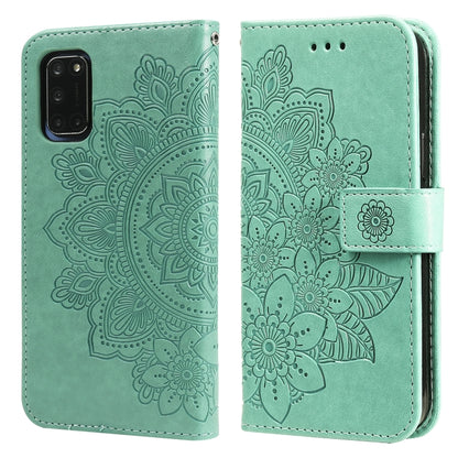 7-petal Flowers Embossing Pattern Horizontal Flip PU Leather Case with Holder & Card Slots & Wallet & Photo Frame, For OPPO A7 / A5s, For OPPO A9 2020 / A5 2020, For OPPO A15 / A15s, For OPPO A52 / A72 4G / A92, For OPPO A53 / A33 / A32, For OPPO A54 4...
