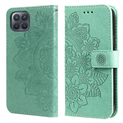 7-petal Flowers Embossing Pattern Horizontal Flip PU Leather Case with Holder & Card Slots & Wallet & Photo Frame, For OPPO A7 / A5s, For OPPO A9 2020 / A5 2020, For OPPO A15 / A15s, For OPPO A52 / A72 4G / A92, For OPPO A53 / A33 / A32, For OPPO A54 4...