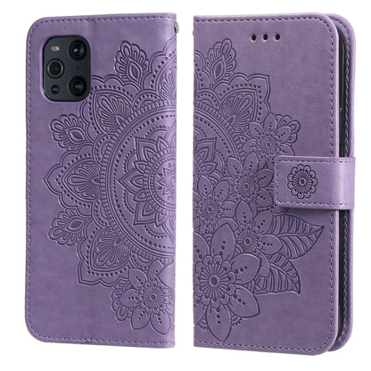7-petal Flowers Embossing Pattern Horizontal Flip PU Leather Case with Holder & Card Slots & Wallet & Photo Frame, For OPPO A7 / A5s, For OPPO A9 2020 / A5 2020, For OPPO A15 / A15s, For OPPO A52 / A72 4G / A92, For OPPO A53 / A33 / A32, For OPPO A54 4...