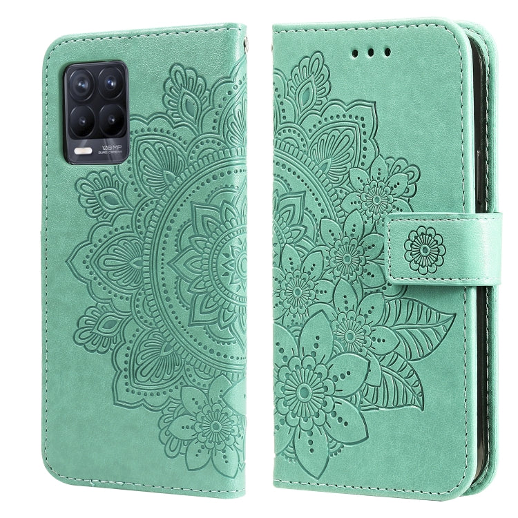 7-petal Flowers Embossing Pattern Horizontal Flip PU Leather Case with Holder & Card Slots & Wallet & Photo Frame, For OPPO A7 / A5s, For OPPO A9 2020 / A5 2020, For OPPO A15 / A15s, For OPPO A52 / A72 4G / A92, For OPPO A53 / A33 / A32, For OPPO A54 4...