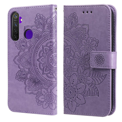 7-petal Flowers Embossing Pattern Horizontal Flip PU Leather Case with Holder & Card Slots & Wallet & Photo Frame, For OPPO A7 / A5s, For OPPO A9 2020 / A5 2020, For OPPO A15 / A15s, For OPPO A52 / A72 4G / A92, For OPPO A53 / A33 / A32, For OPPO A54 4...