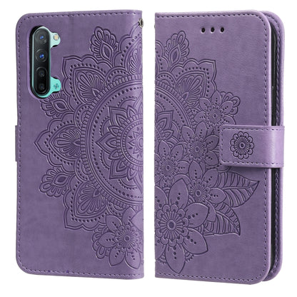 7-petal Flowers Embossing Pattern Horizontal Flip PU Leather Case with Holder & Card Slots & Wallet & Photo Frame, For OPPO A7 / A5s, For OPPO A9 2020 / A5 2020, For OPPO A15 / A15s, For OPPO A52 / A72 4G / A92, For OPPO A53 / A33 / A32, For OPPO A54 4...