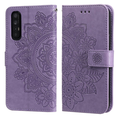 7-petal Flowers Embossing Pattern Horizontal Flip PU Leather Case with Holder & Card Slots & Wallet & Photo Frame, For OPPO A7 / A5s, For OPPO A9 2020 / A5 2020, For OPPO A15 / A15s, For OPPO A52 / A72 4G / A92, For OPPO A53 / A33 / A32, For OPPO A54 4...