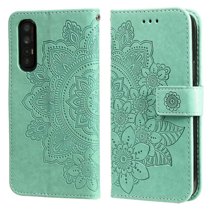 7-petal Flowers Embossing Pattern Horizontal Flip PU Leather Case with Holder & Card Slots & Wallet & Photo Frame, For OPPO A7 / A5s, For OPPO A9 2020 / A5 2020, For OPPO A15 / A15s, For OPPO A52 / A72 4G / A92, For OPPO A53 / A33 / A32, For OPPO A54 4...