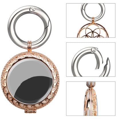 Copper Jewelry Style Shockproof Protective Cover Case with Keychain Hook Loop, For AirTag 2nd Gen / AirTag 1st Gen