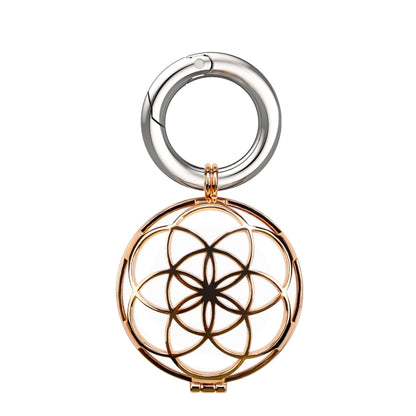 Copper Jewelry Style Shockproof Protective Cover Case with Keychain Hook Loop, For AirTag 2nd Gen / AirTag 1st Gen