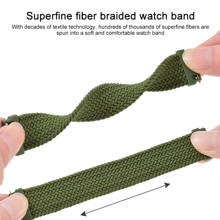 For Garmin Vivoactive 3 Adjustable Nylon Braided Elasticity Replacement Strap Watchband, 125mm, 135mm, 145mm, 155mm, 165mm
