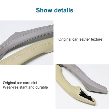 Car Leather Left Side Inner Door Handle Assembly 51417225854 for BMW 5 Series F10 / F18 2011-2017, Left Side (Black), Left Side (Beige), Left Side (Creamy-white), Left Side (Grey), Left Side (Wine Red), Left Side (Mocha)