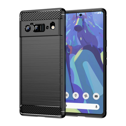 Brushed Texture Carbon Fiber TPU Case, For Google Pixel 6, For Google Pixel 6 Pro