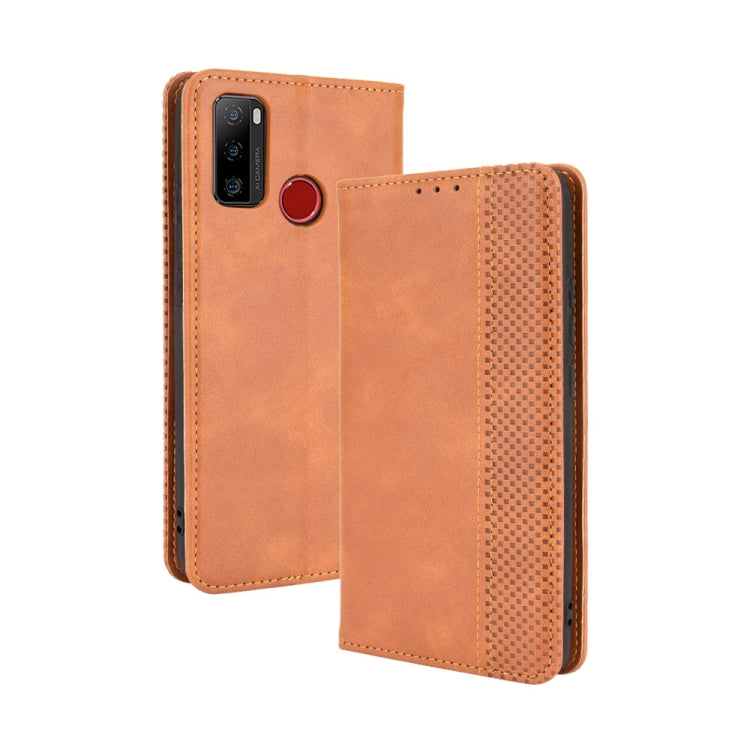 Magnetic Buckle Retro Crazy Horse Texture Horizontal Flip Leather Case with Holder & Card Slots & Photo Frame, For Motorola Moto G60 / Moto G40 Fusion, For OPPO Realme C11 2021 / Realme C20 / Realme C20a, For OPPO Reno5 A, For TCL 20 5G / 20S / 20L / 2...