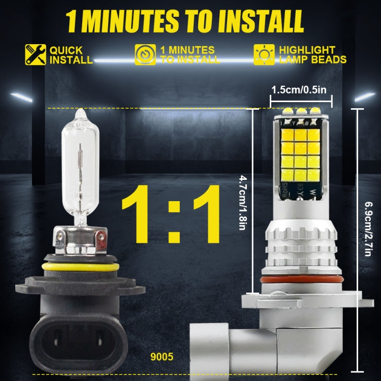 DC9-36V 30W 3000LM IP65 Car LED Double Color Fog Light with 30LEDs SMD-2525 Lamp, 2 PCS V6 9005, 2 PCS V6 9006, 2 PCS V6 H4, 2 PCS V6 H7, 2 PCS V6 H11, 2 PCS V6 H16, 2 PCS V6 P13W