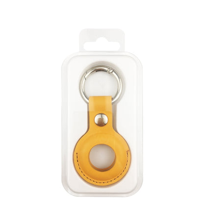 Shockproof Anti-scratch Leather Protective Case Cover Key Chain with Hang Loop For AirTag