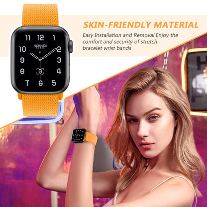 8-shaped Buckle Nylon Replacement Strap Watchband, For Apple Watch Series 9&8&7 41mm / SE 3&SE 2&6&SE&5&4 40mm / 3&2&1 38mm, For Apple Watch Series  7  45mm / & 6 & SE & 5 & 4 44mm