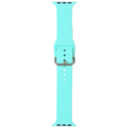 Braided Silicone Replacement Watchbands with Buckle For Apple Watch Series, 7 45mm / 6 & SE & 5 & 4 44mm / 3 & 2 & 1 42mm, 7 41mm / 6 & SE & 5 & 4 40mm / 3 & 2 & 1 38mm