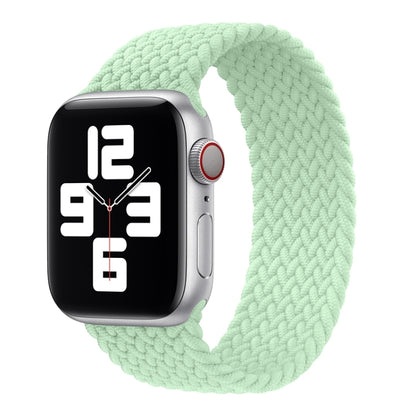Metal Head Braided Nylon Solid Color Replacement Strap Watchband For Apple Watch Series 6 & SE & 5 & 4 40mm / 3 & 2 & 1 38mm, XS 128mm, S 135mm, M 145mm, L 155mm